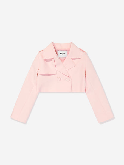 MSGM 女童粉色高科技面料夹克