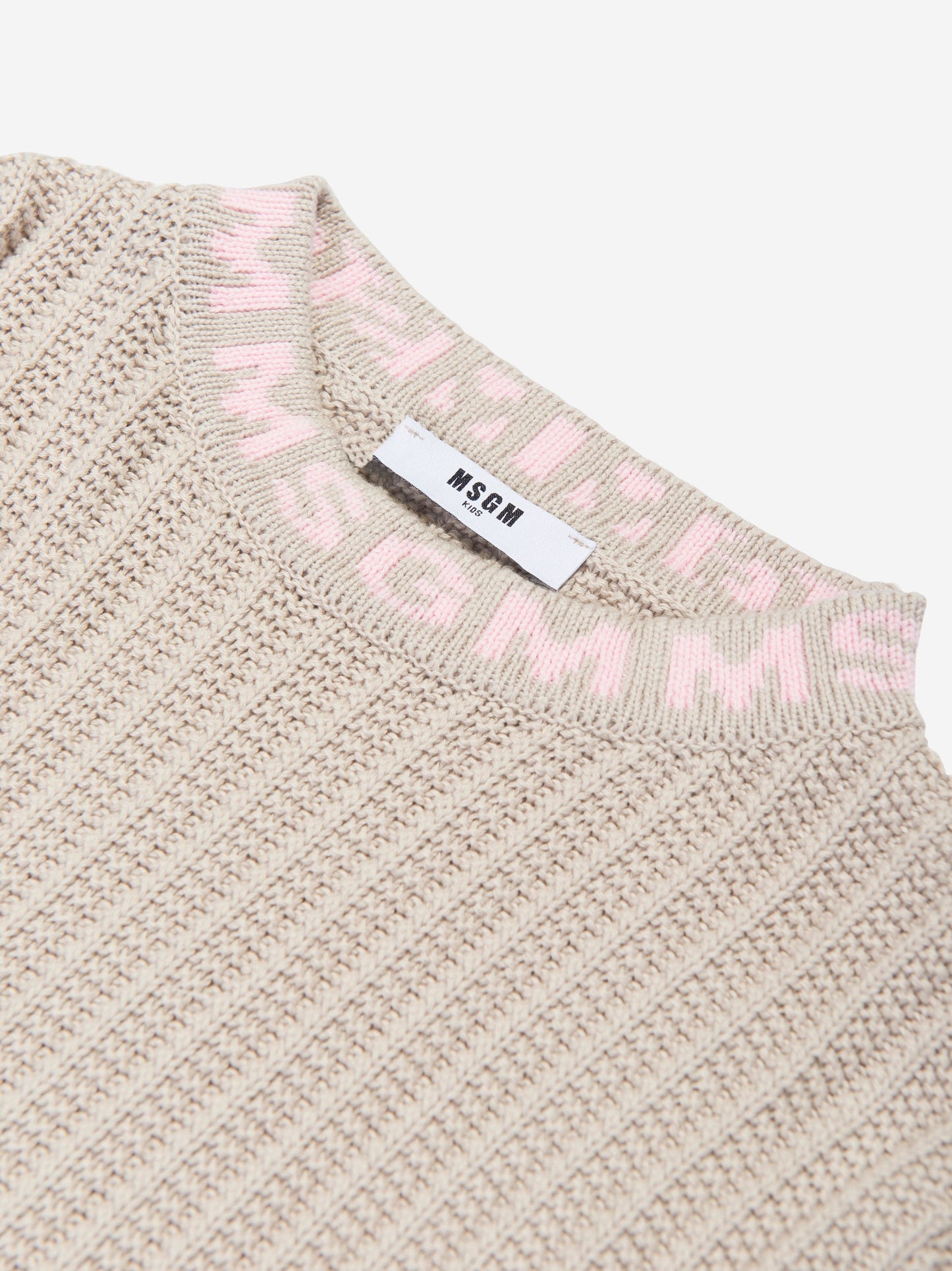 MSGM 女童针织套衫（米色）