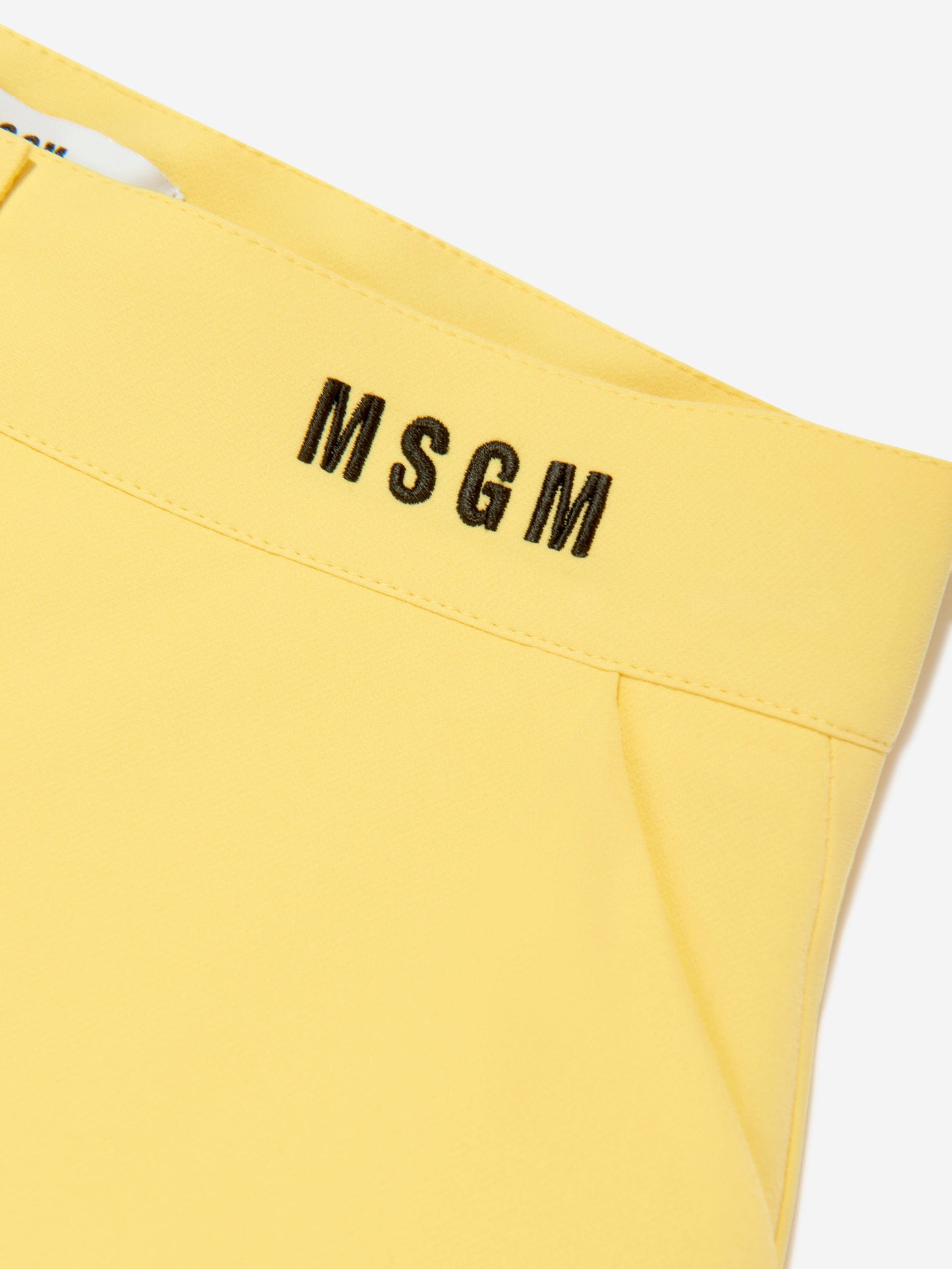 MSGM 女童黄色高科技面料短裤