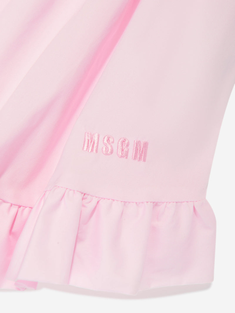 MSGM 女童粉色府绸半身裙