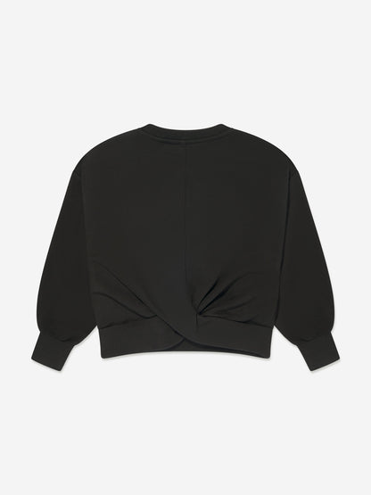 MSGM 女童黑色徽标运动衫