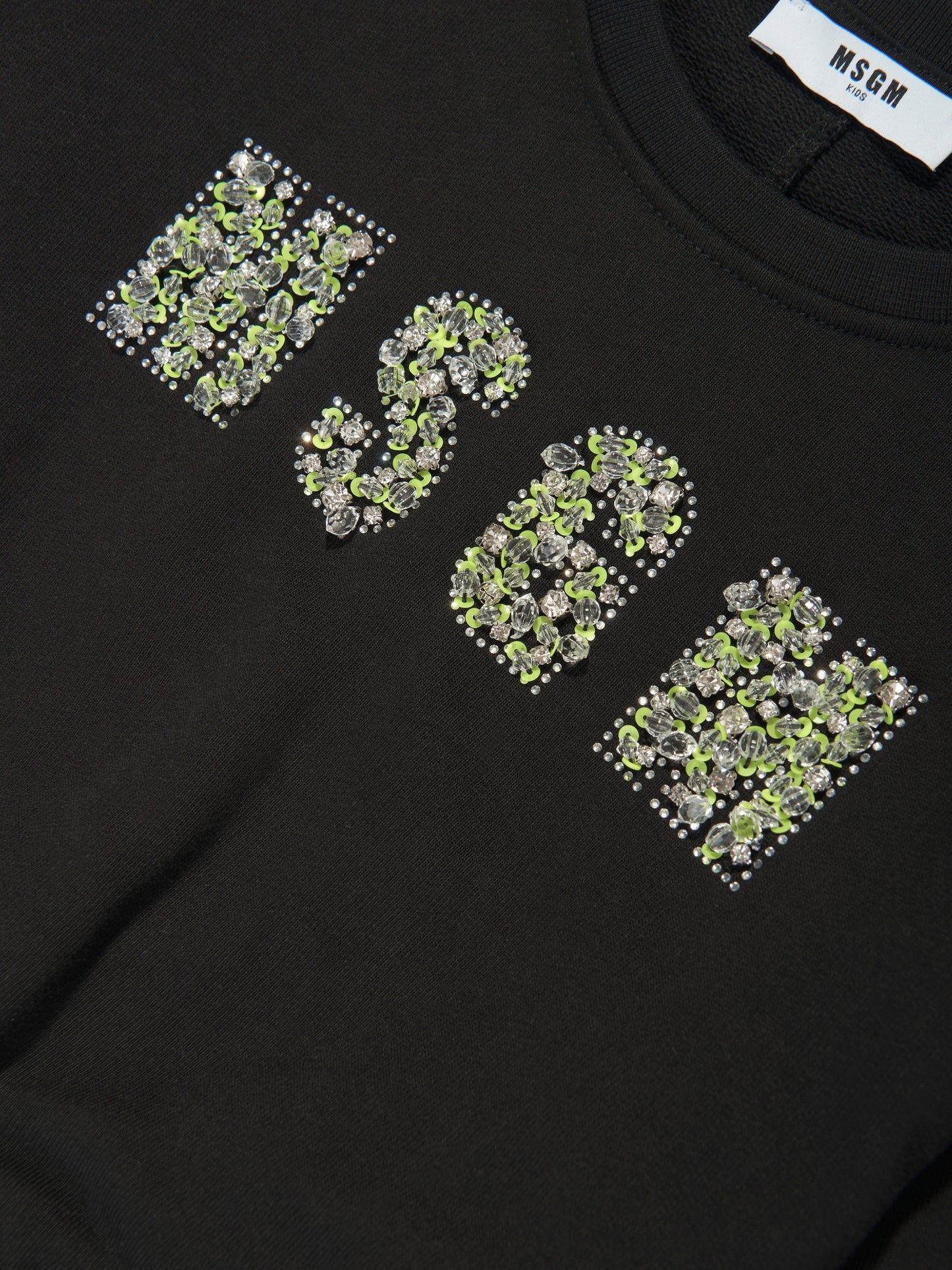 MSGM 女童黑色徽标运动衫