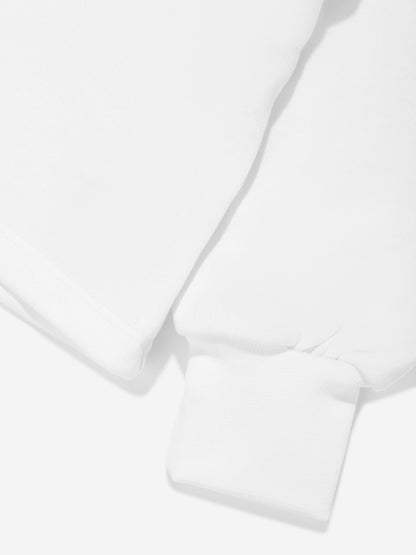 MSGM 女童白色徽标运动衫