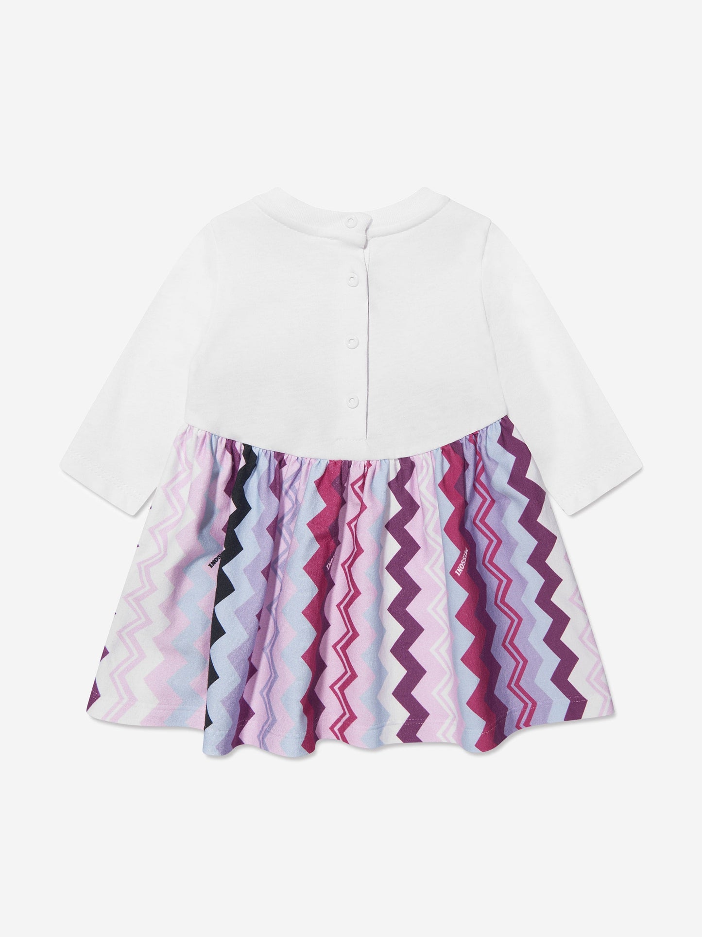 Missoni 女婴粉色之字形连衣裙