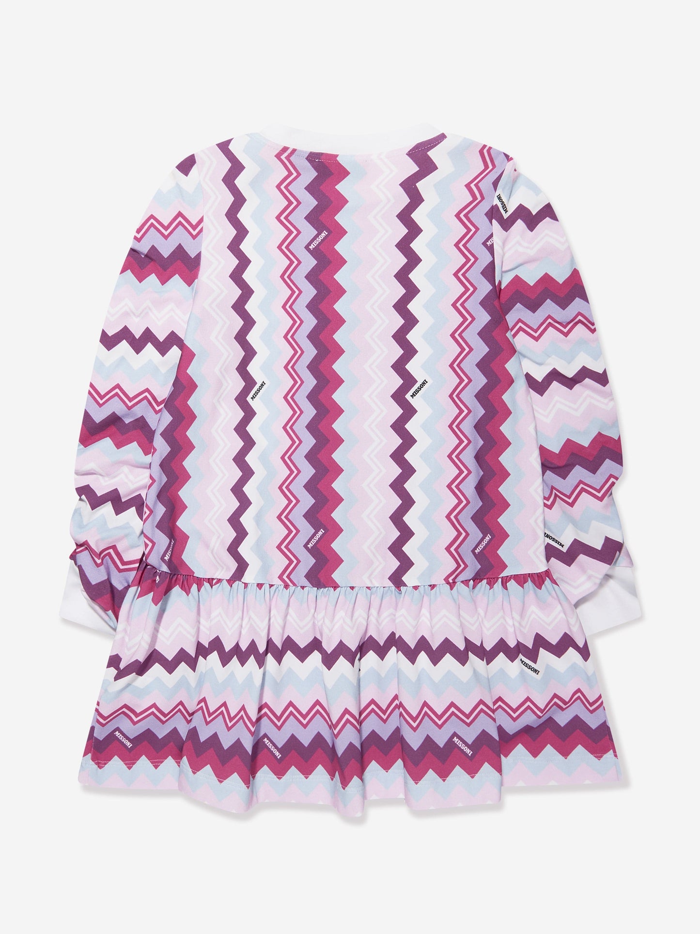 Missoni 女童粉红色之字形连衣裙