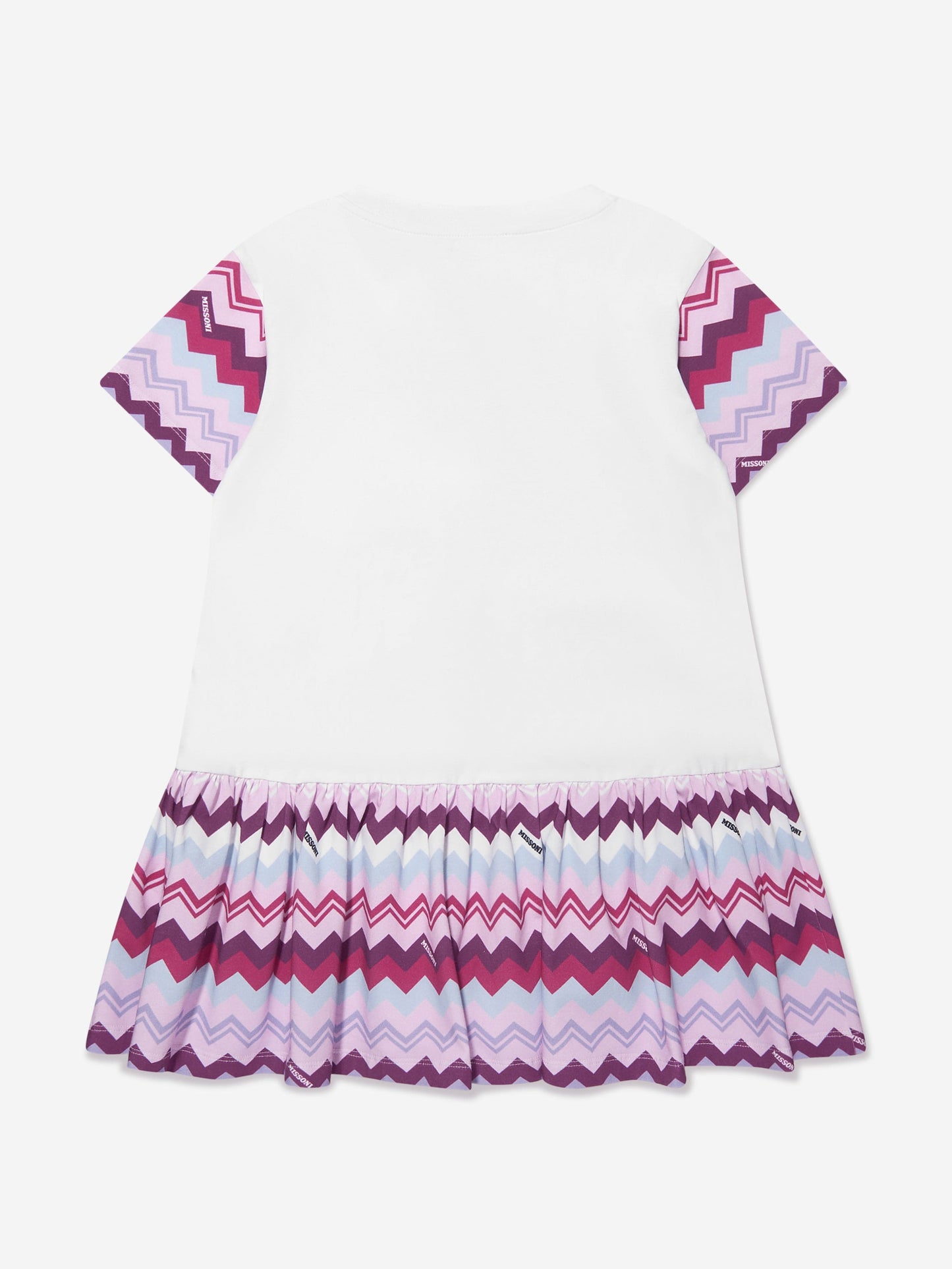 Missoni 女童白色之字形针织连衣裙
