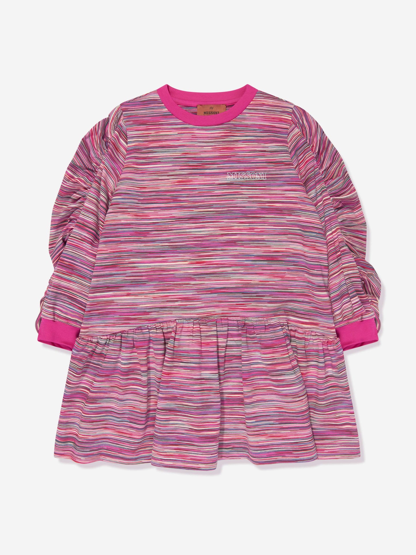 Missoni 女童粉色平纹针织连衣裙