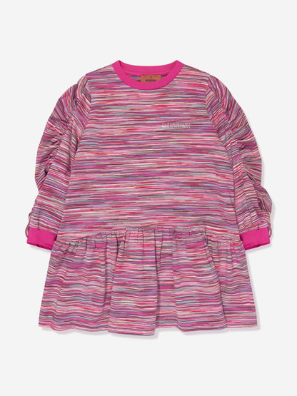 Missoni 女童粉色平纹针织连衣裙