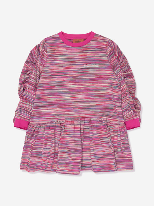 Missoni 女童粉色平纹针织连衣裙