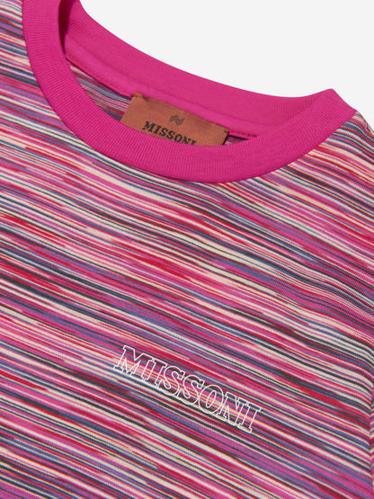 Missoni 女童粉色平纹针织连衣裙