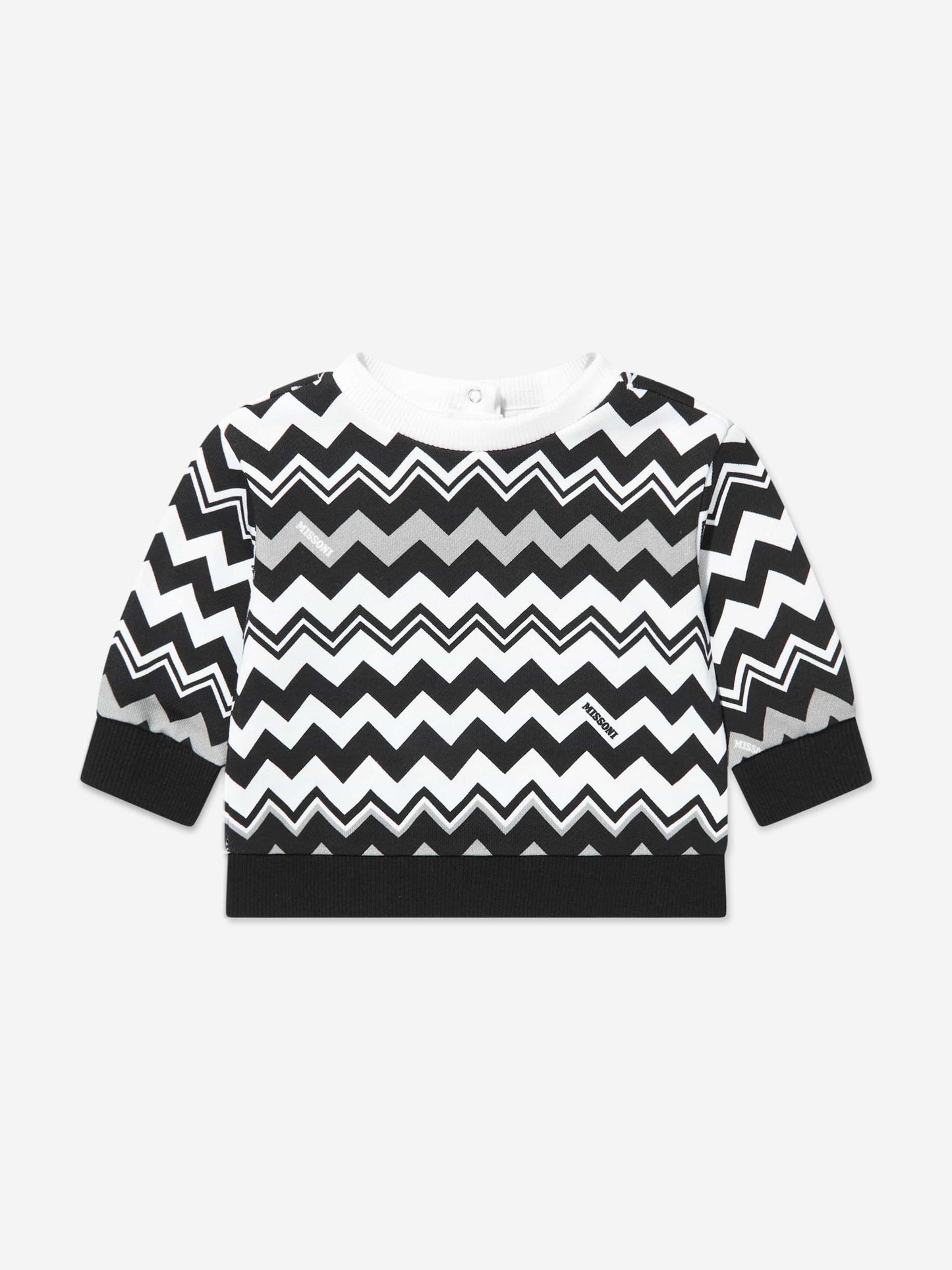 Missoni 男婴黑色锯齿形运动衫