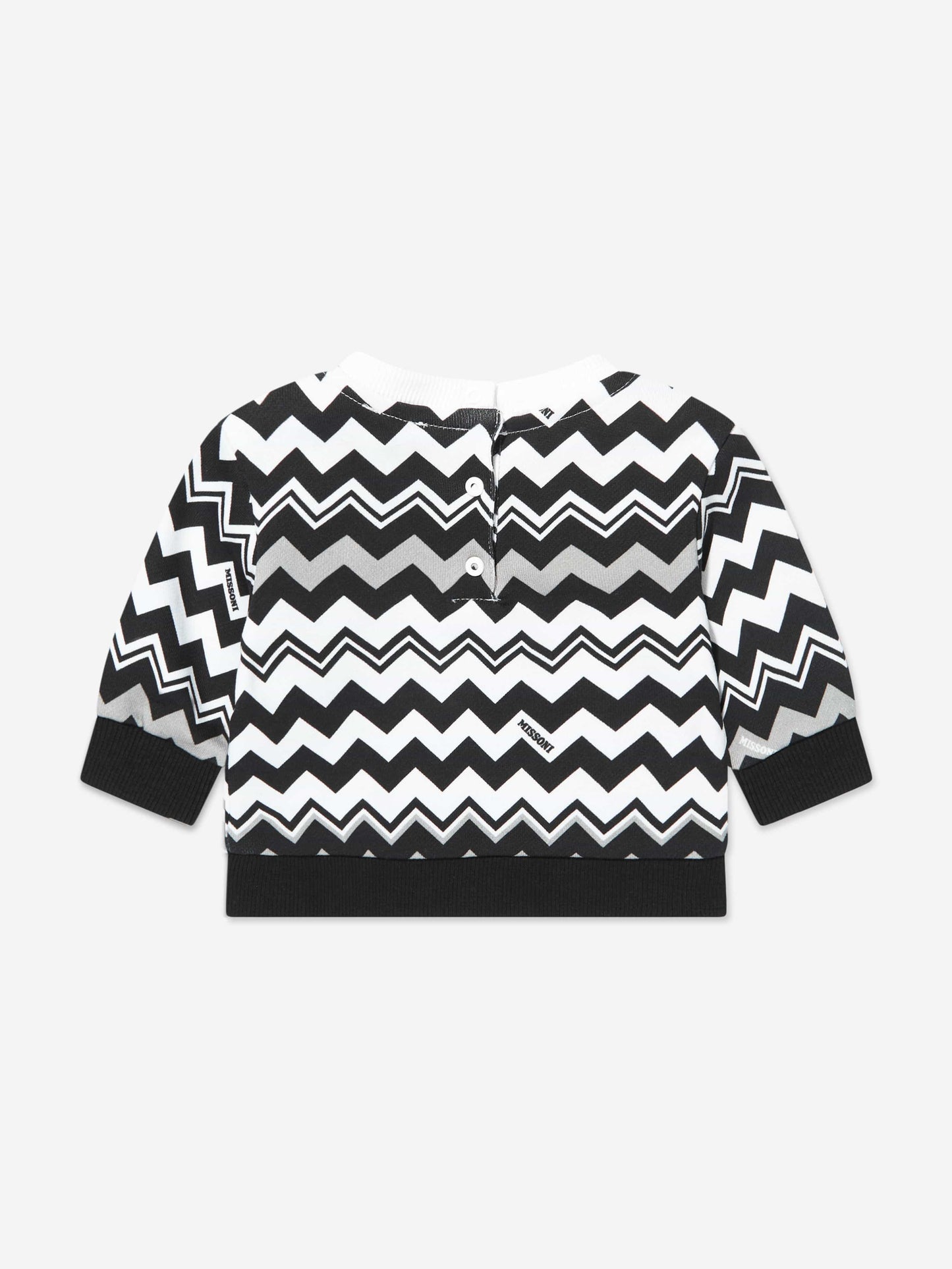 Missoni 男婴黑色锯齿形运动衫