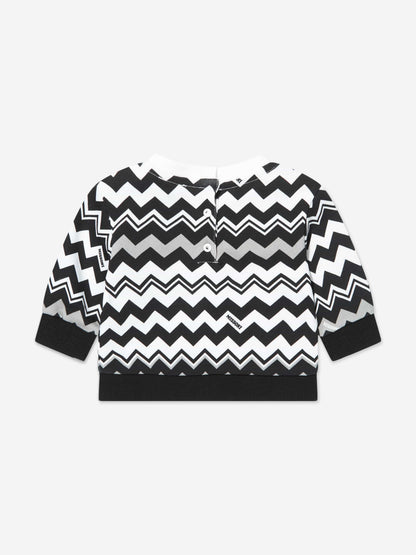 Missoni 男婴黑色锯齿形运动衫