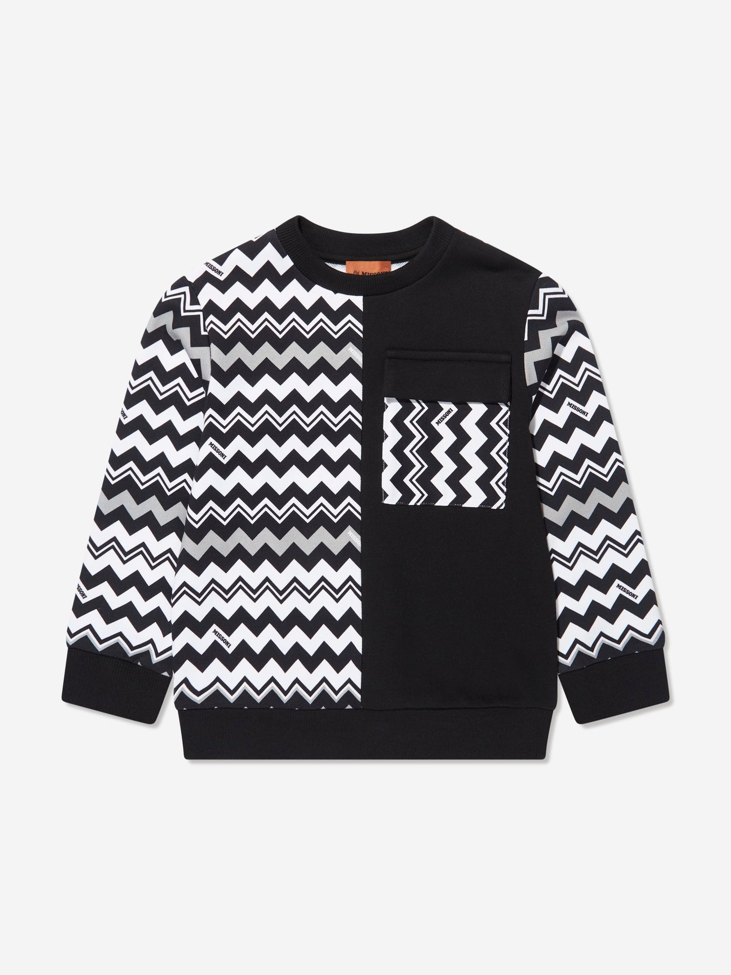 Missoni 儿童锯齿形运动衫（黑色）