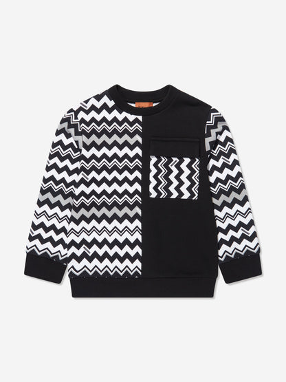Missoni 儿童锯齿形运动衫（黑色）