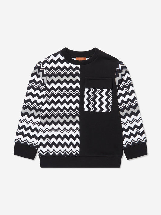 Missoni 儿童锯齿形运动衫（黑色）