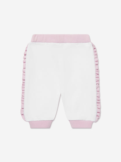 Missoni 女童白色徽标慢跑裤