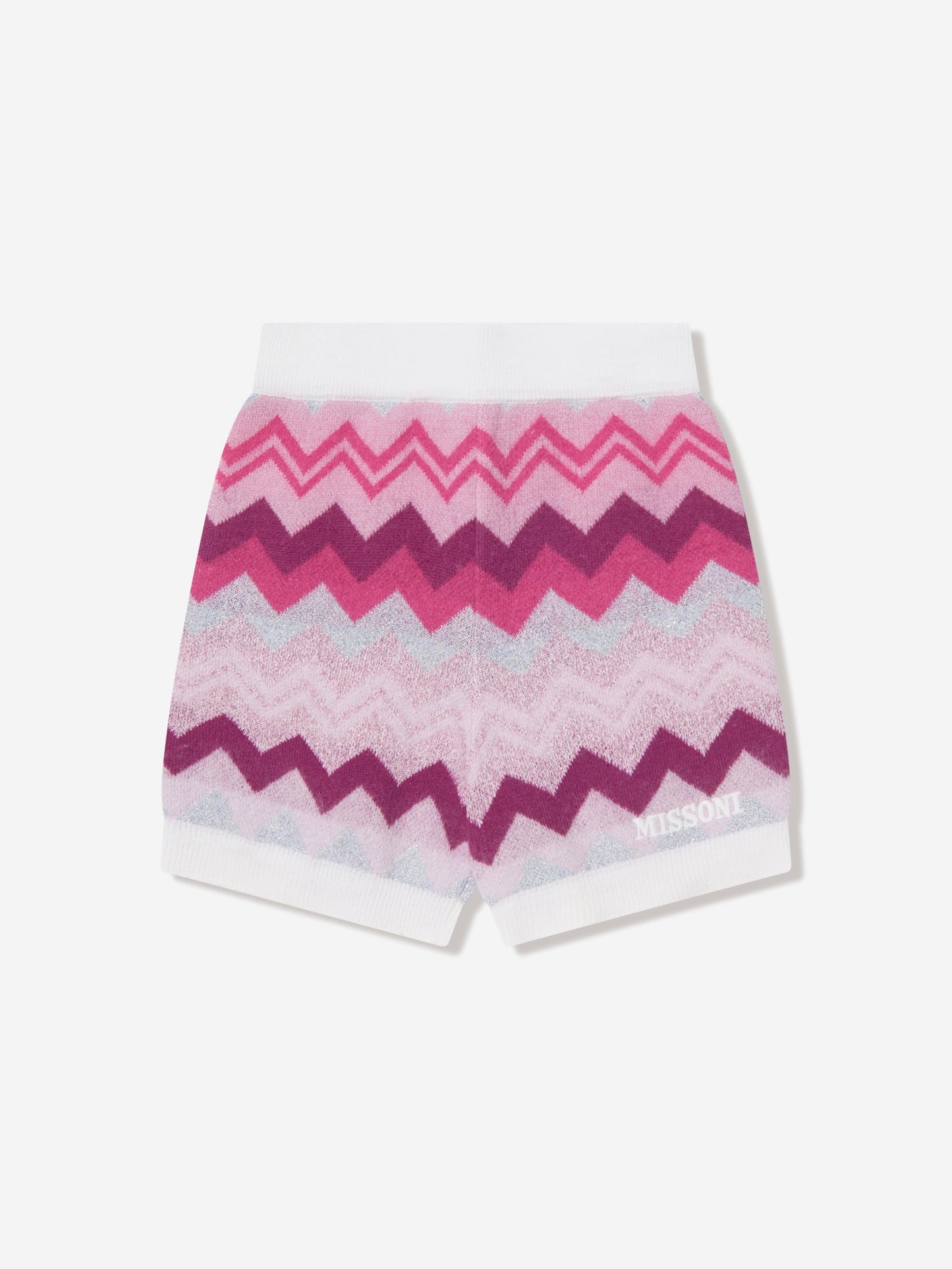 Missoni 女童锯齿形针织短裤（粉色）