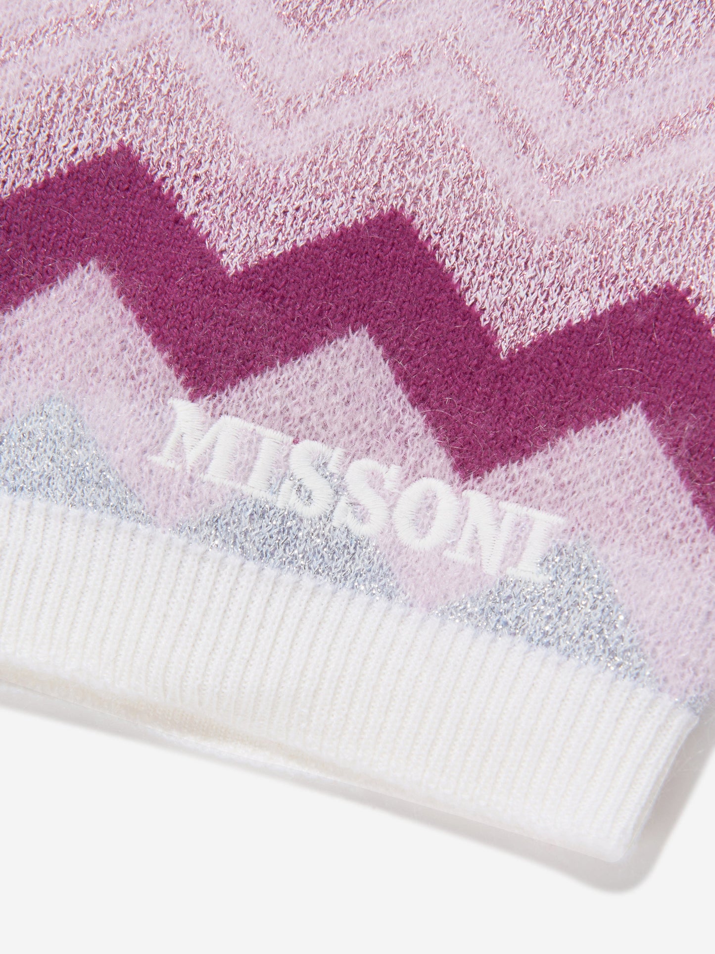 Missoni 女童锯齿形针织短裤（粉色）