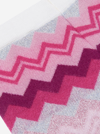 Missoni 女童锯齿形针织短裤（粉色）