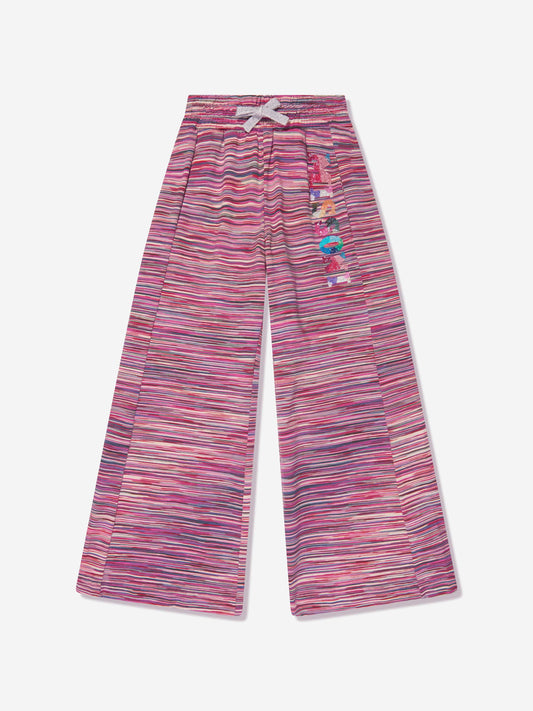Missoni 女童粉色徽标慢跑裤