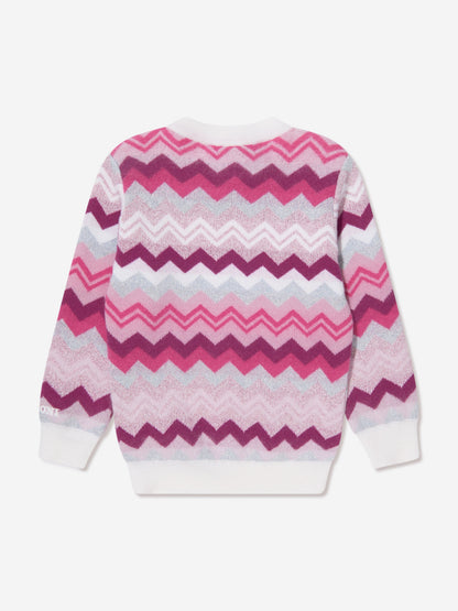 Missoni 女童锯齿形套衫（粉色）