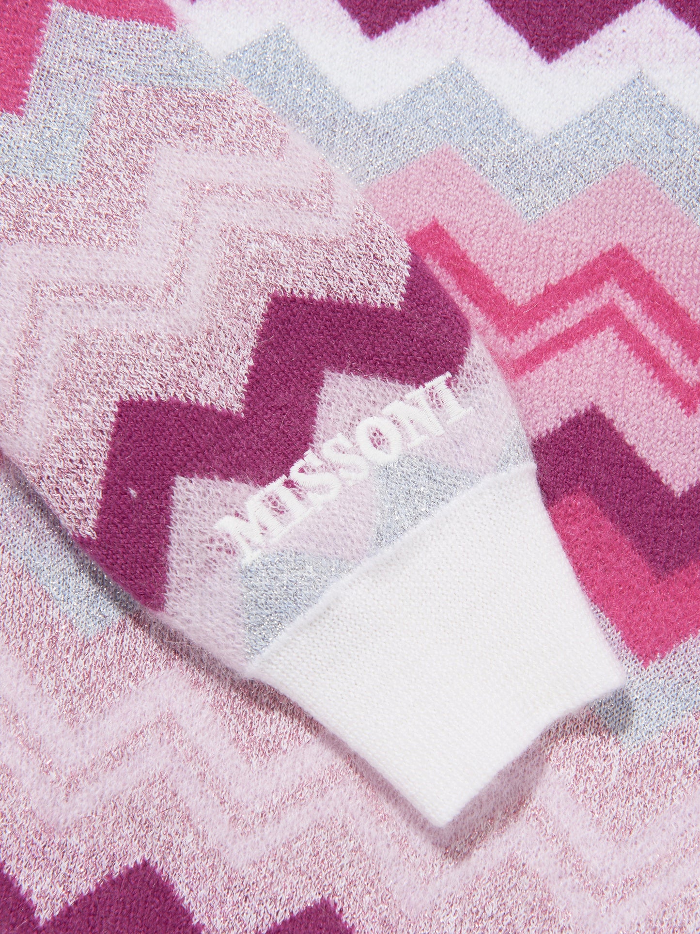Missoni 女童锯齿形套衫（粉色）