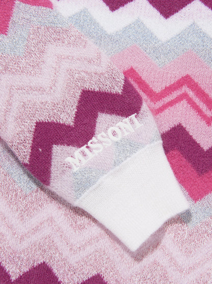 Missoni 女童锯齿形套衫（粉色）