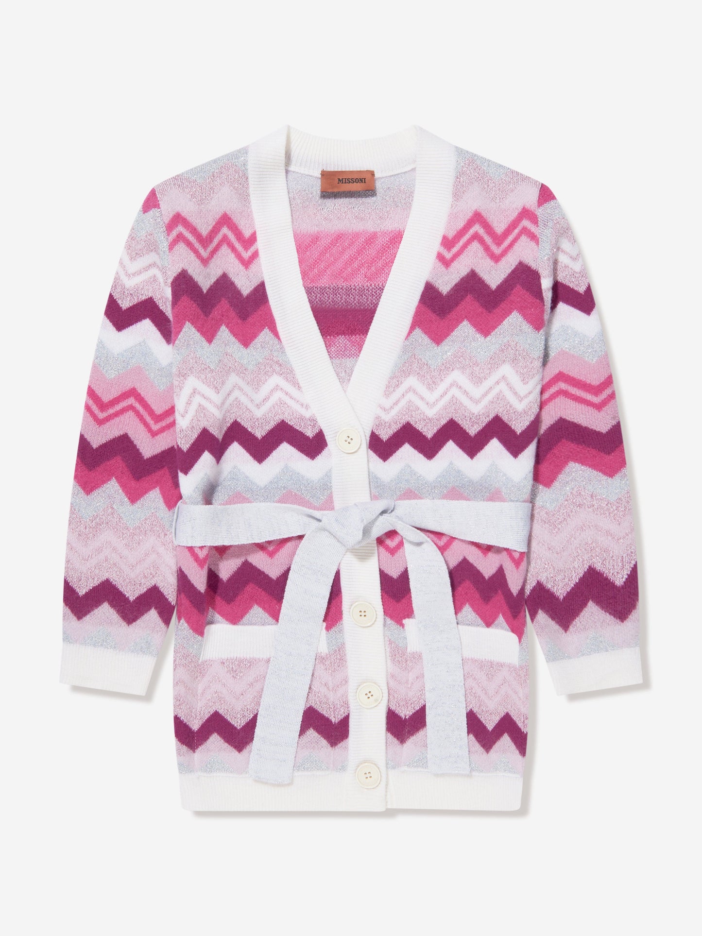 Missoni 女童锯齿形开衫（粉色）