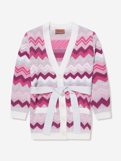 Missoni 女童锯齿形开衫（粉色）
