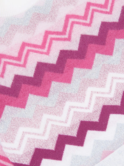 Missoni 女童锯齿形开衫（粉色）
