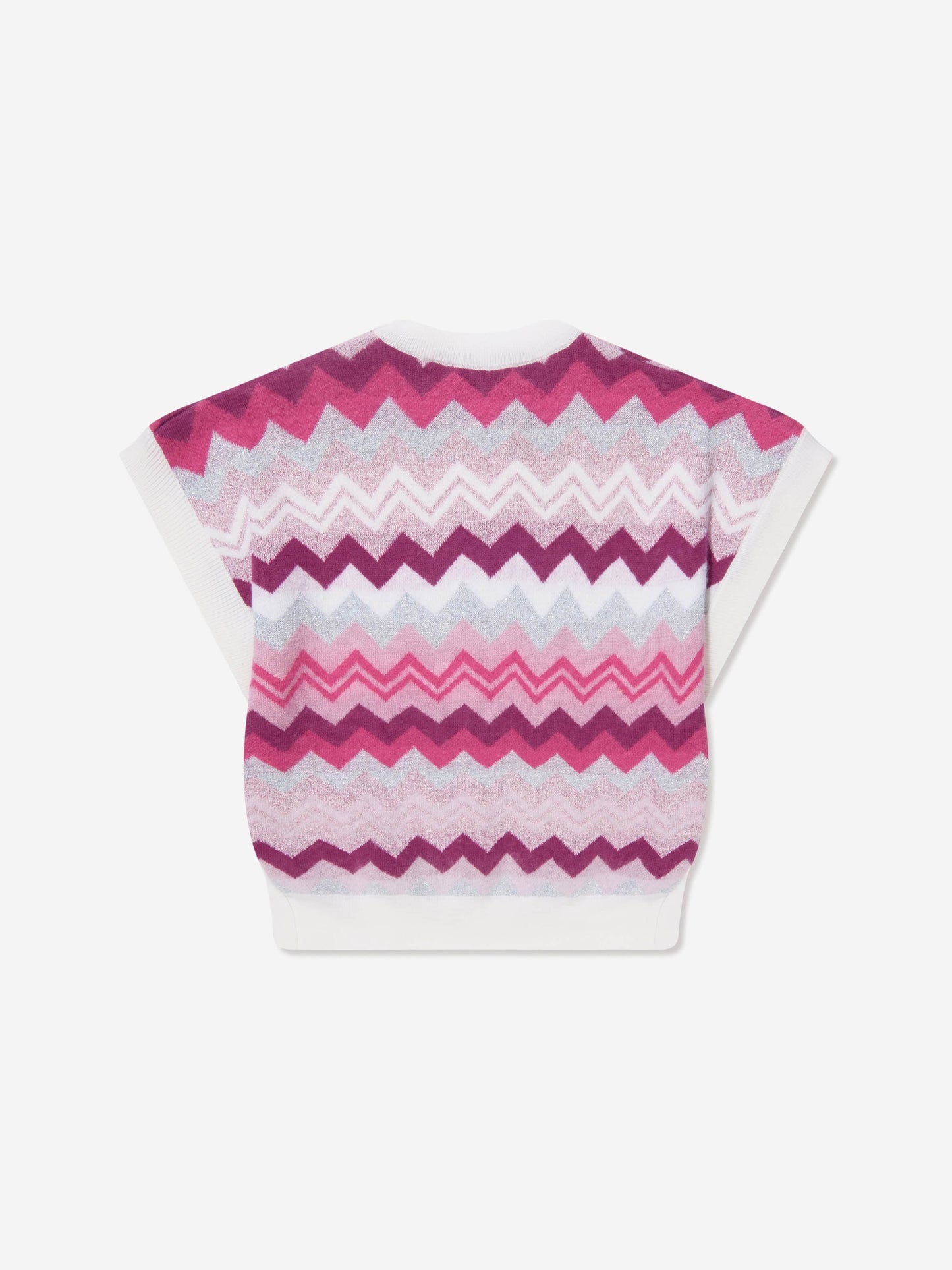 Missoni 女童锯齿形针织背心（粉色）