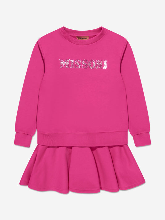 Missoni 女童粉色毛衣裙