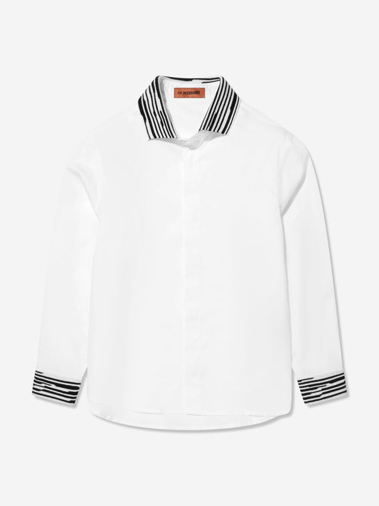 Missoni 男童白色品牌衬衫