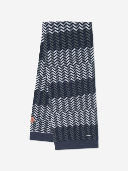 Missoni Boys 黑色锯齿形羊毛围巾