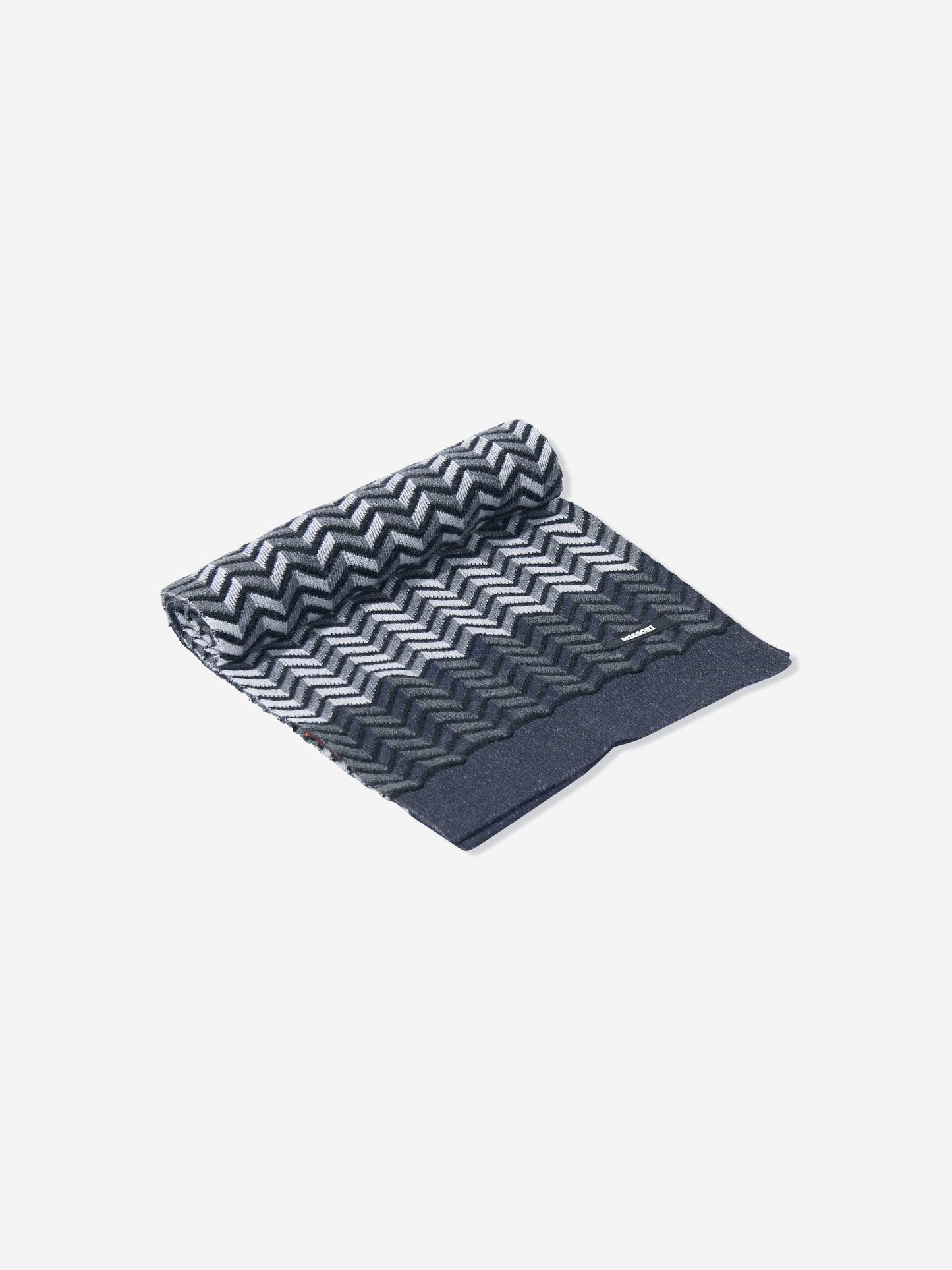 Missoni Boys 黑色锯齿形羊毛围巾