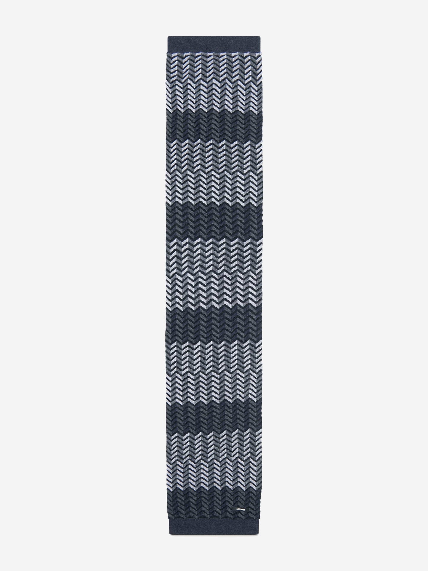 Missoni Boys 黑色锯齿形羊毛围巾
