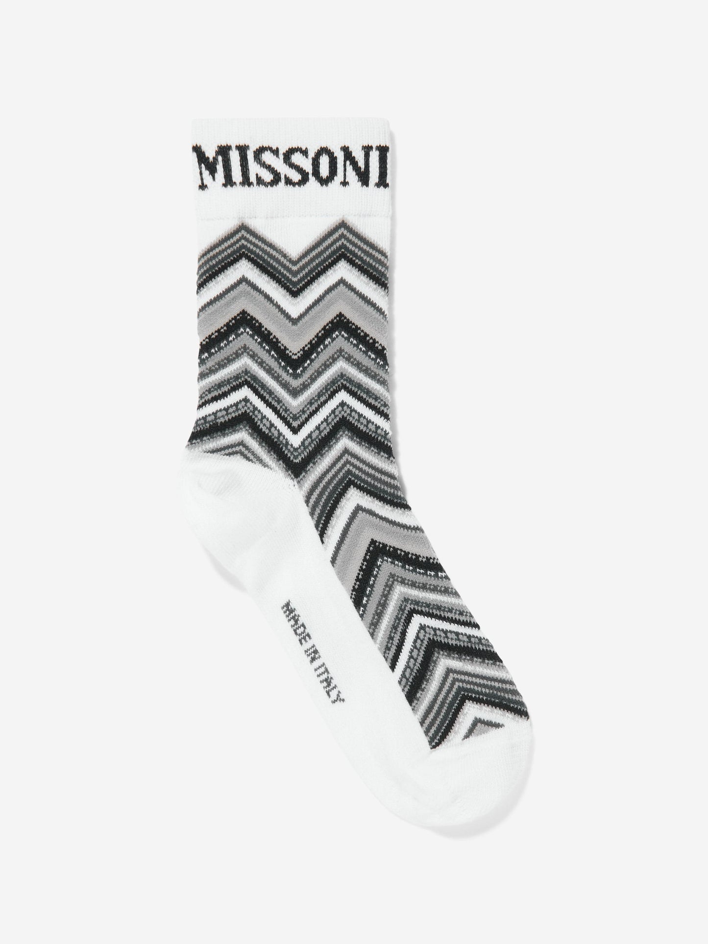 Missoni 儿童锯齿形袜子（黑色）