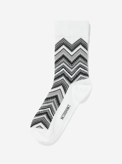 Missoni 儿童锯齿形袜子（黑色）