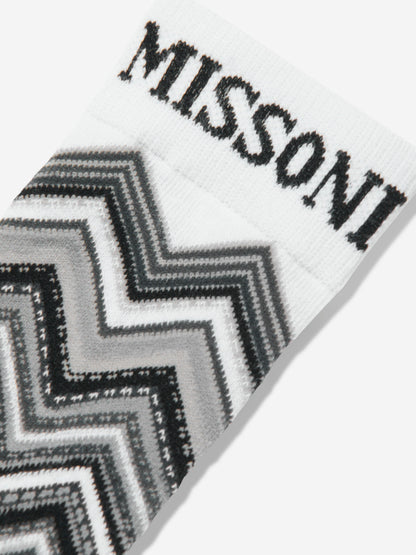 Missoni 儿童锯齿形袜子（黑色）