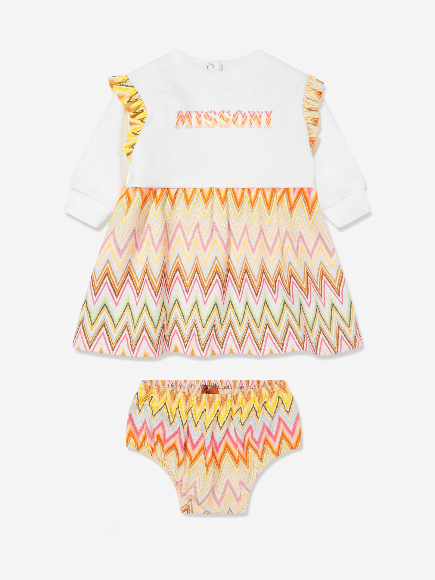 Missoni 女婴多色之字形连衣裙