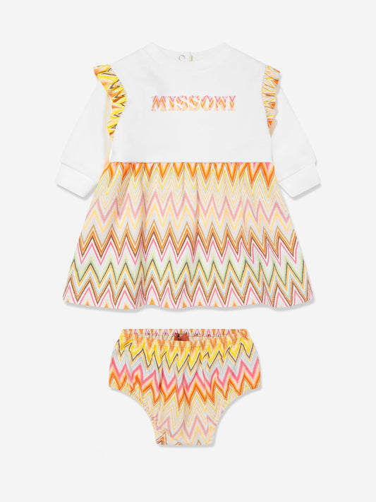 Missoni 女婴多色之字形连衣裙