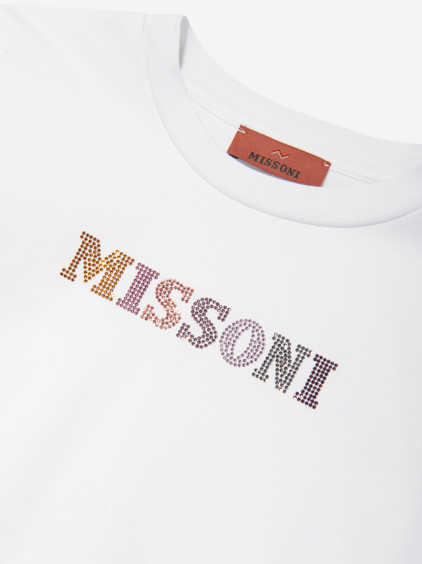 Missoni 女童之字形徽标毛衣裙（白色）