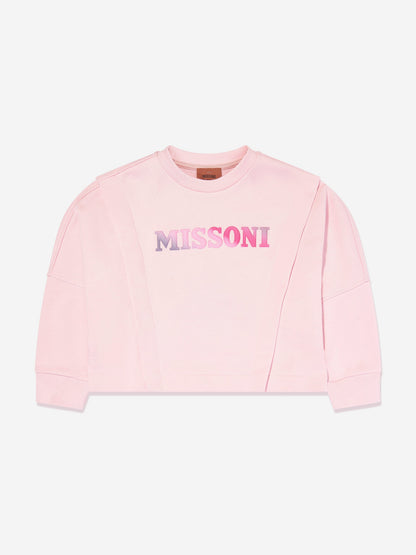 Missoni 女童粉色徽标运动服