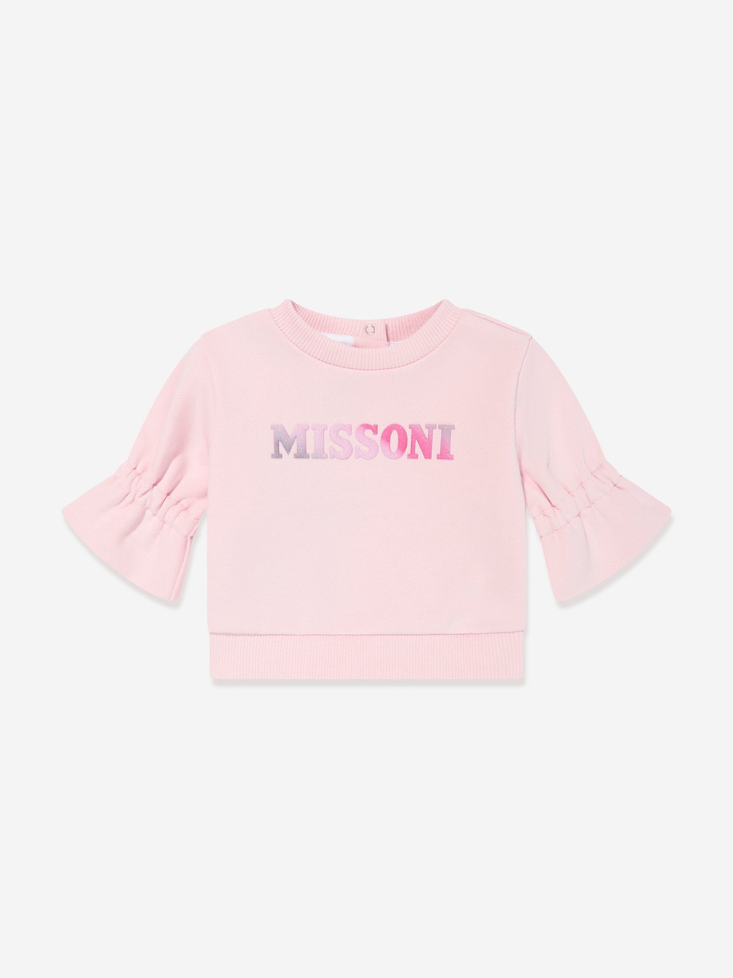 Missoni 女婴粉色徽标运动衫