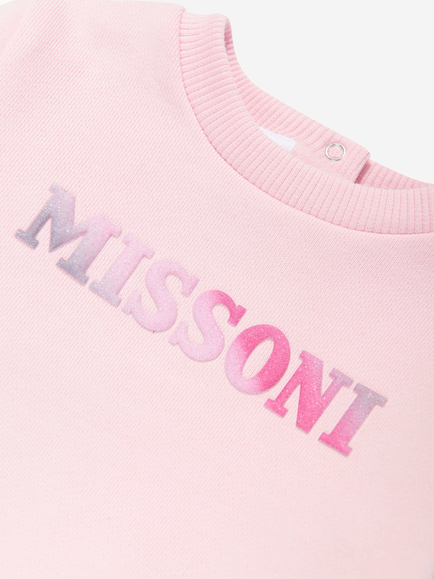 Missoni 女婴粉色徽标运动衫