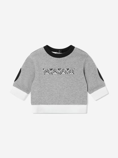 Missoni 男婴灰色徽标运动衫