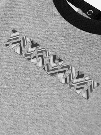 Missoni 男婴灰色徽标运动衫