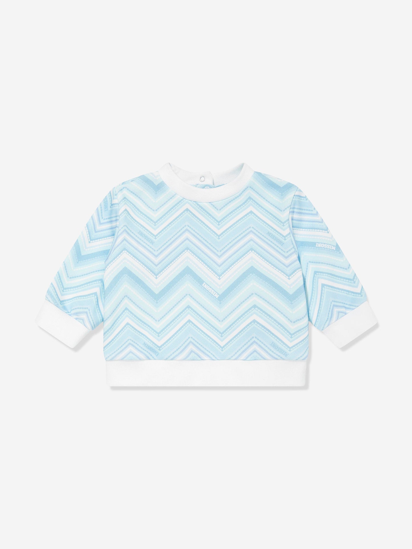 Missoni 男婴蓝色之字形运动衫