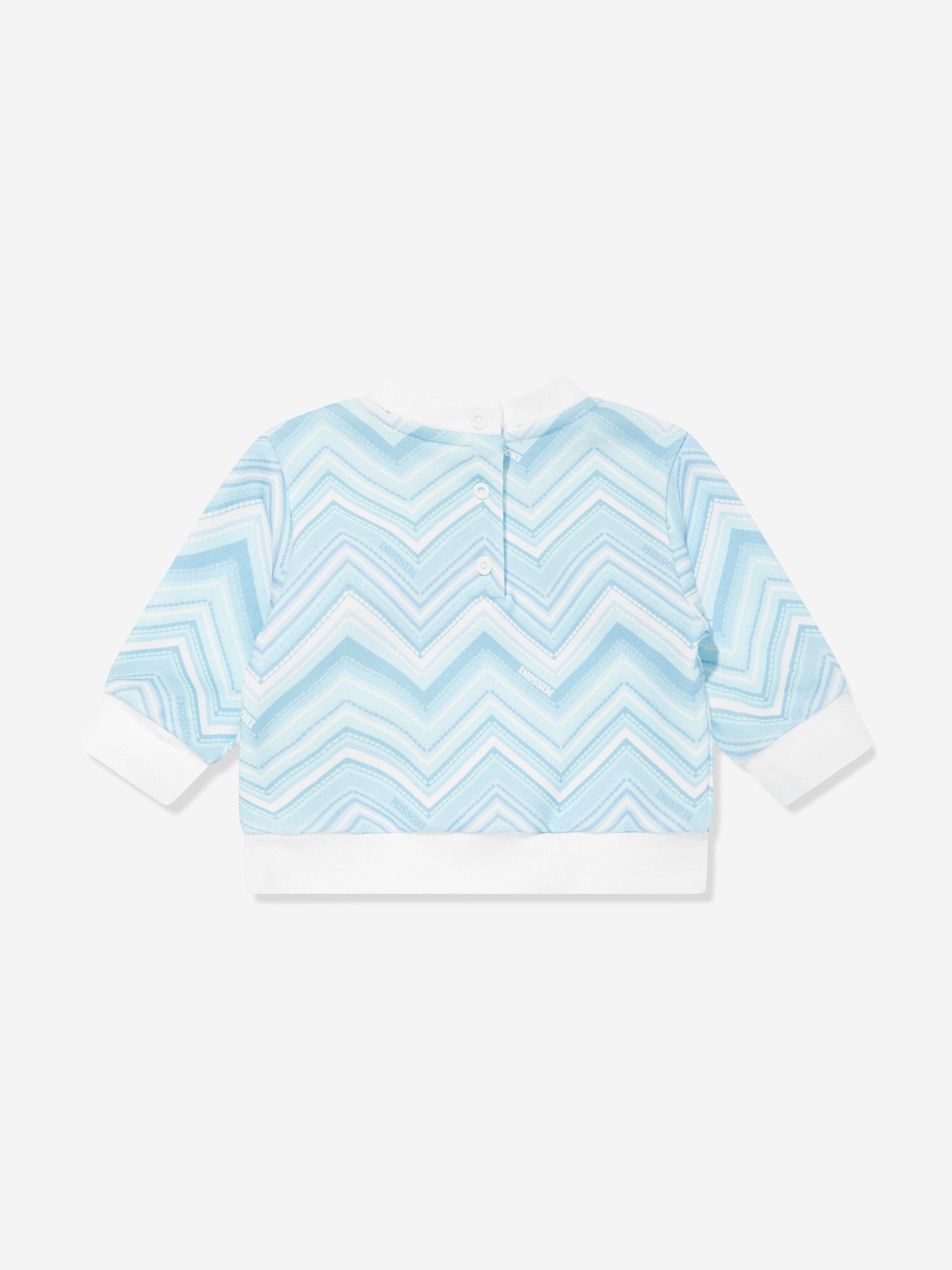 Missoni 男婴蓝色之字形运动衫